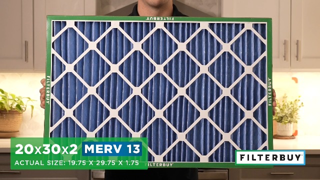 Filterbuy 20x36x2 Air Filter MERV 13 Optimal Smoke & Allergy
